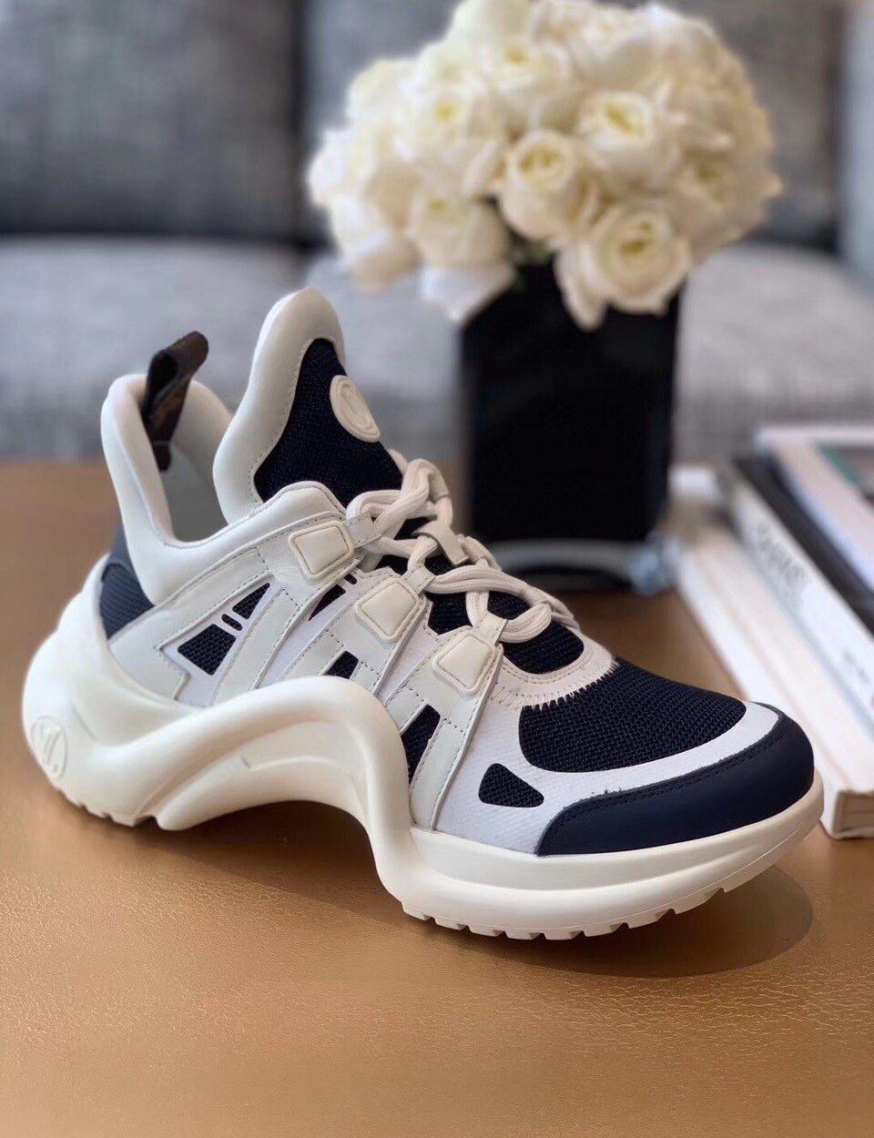Louis Vuitton LV Archlight Sneaker Mix Of Materials Navy Blue For Women LV