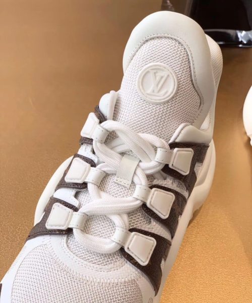 Louis Vuitton LV Archlight Sneaker Patent Monogram Material And Technical Fabrics White For Women LV 1A43L1