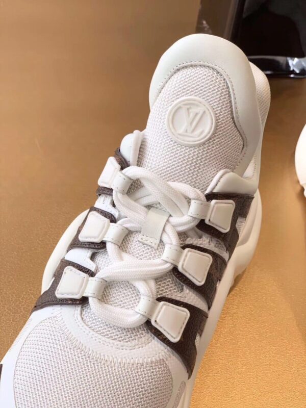 Louis Vuitton LV Archlight Sneaker Patent Monogram Material And Technical Fabrics White For Women LV 1A43L1