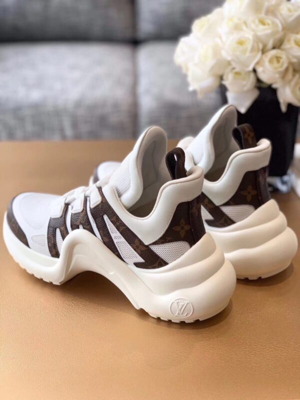 Louis Vuitton LV Archlight Sneaker Patent Monogram Material And Technical Fabrics White For Women LV 1A43L1