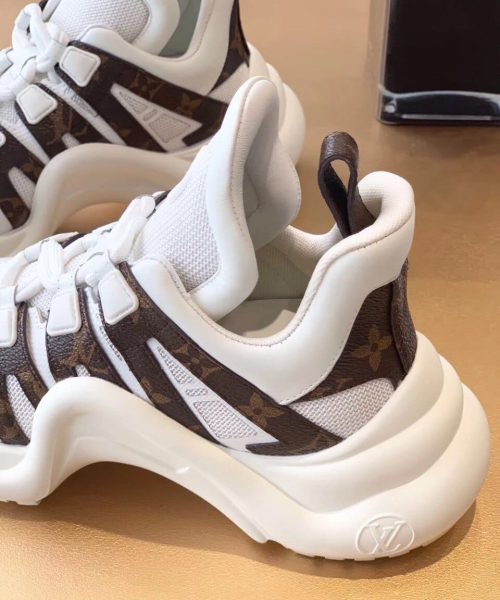 Louis Vuitton LV Archlight Sneaker Patent Monogram Material And Technical Fabrics White For Women LV 1A43L1