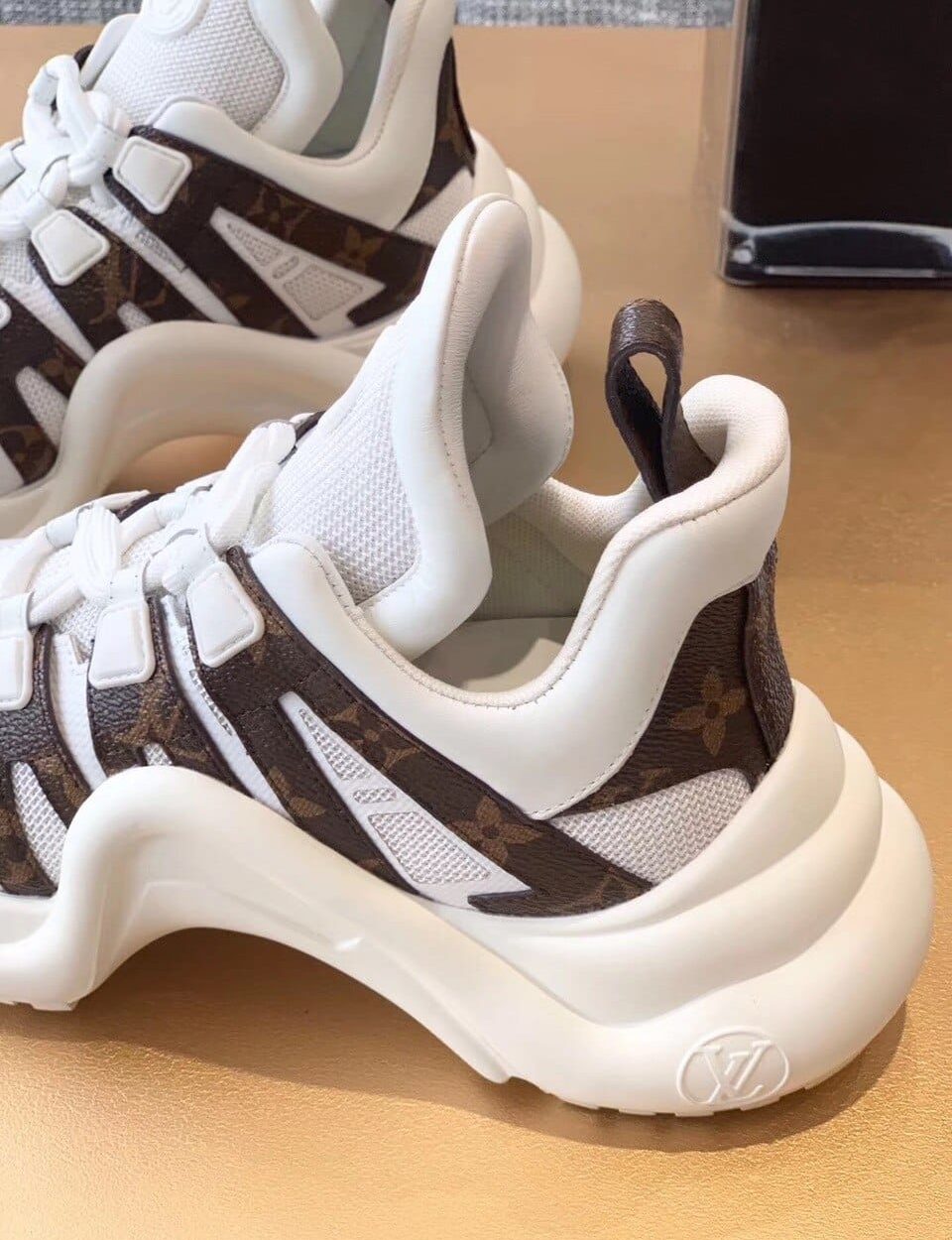 Louis Vuitton LV Archlight Sneaker Patent Monogram Material And Technical Fabrics White For Women LV 1A43L1