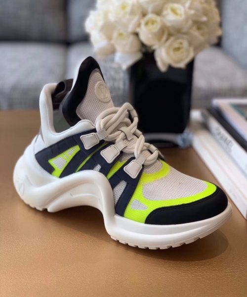 Louis Vuitton LV Archlight Sneaker Patent Monogram Material Black/White For Women LV