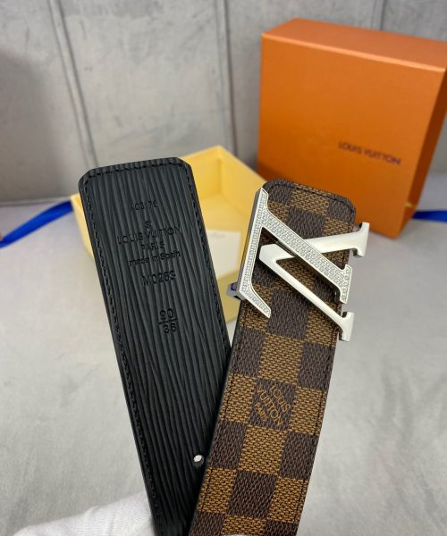 1:1 Replica Louis Vuitton LV Beaded Reversible Belt Damier Ebene, LV Women Belt