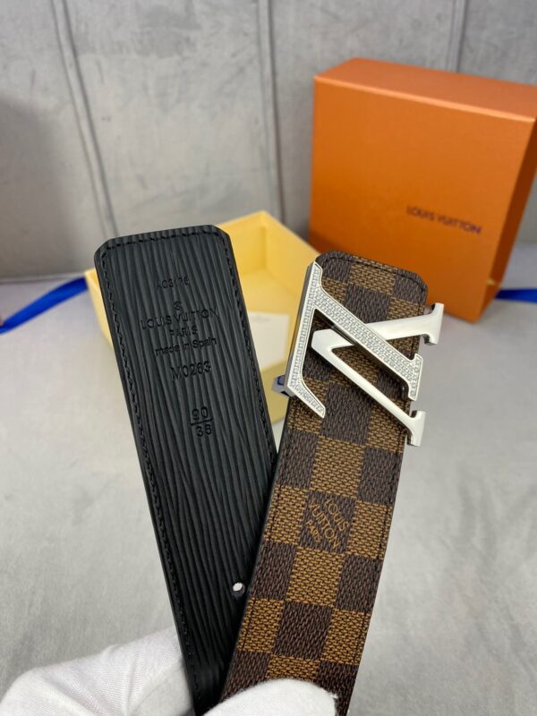 1:1 Replica Louis Vuitton LV Beaded Reversible Belt Damier Ebene, LV Women Belt