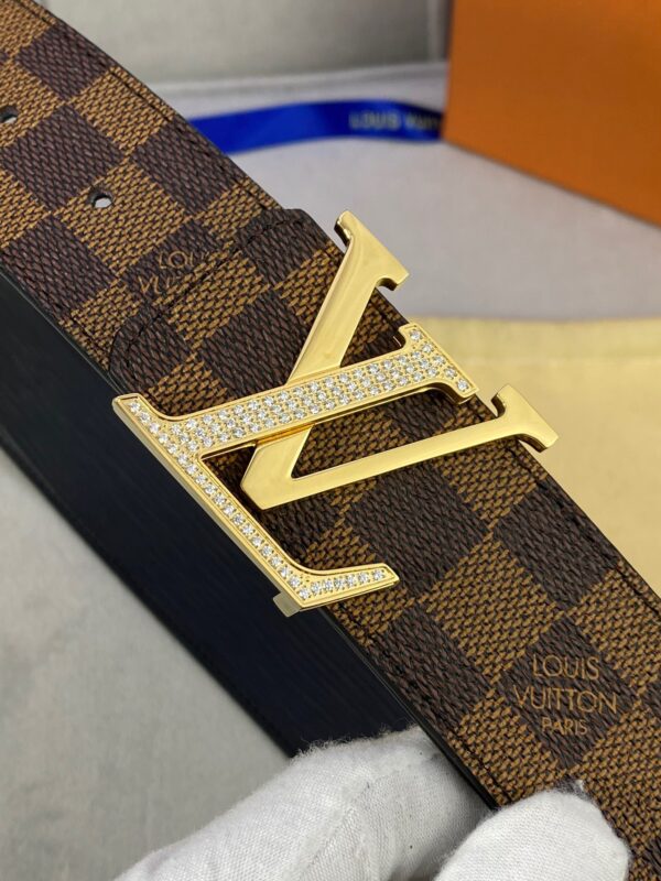 1:1 Replica Louis Vuitton LV Beaded Reversible Belt Damier Ebene, LV Women Belt