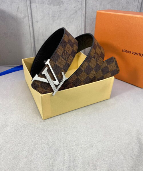 1:1 Replica Louis Vuitton LV Beaded Reversible Belt Damier Ebene, LV Women Belt