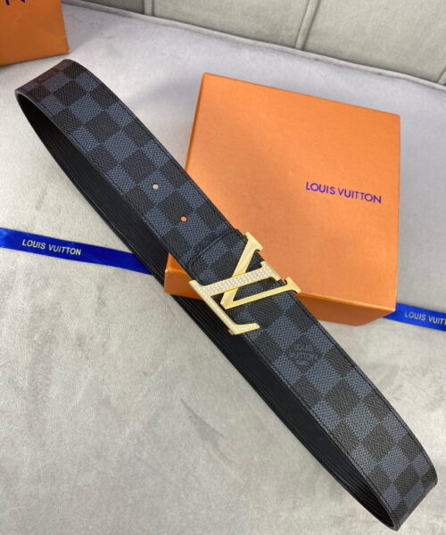 1:1 Replica Louis Vuitton LV Beaded Reversible Belt Damier Eclipse, LV Women Belt