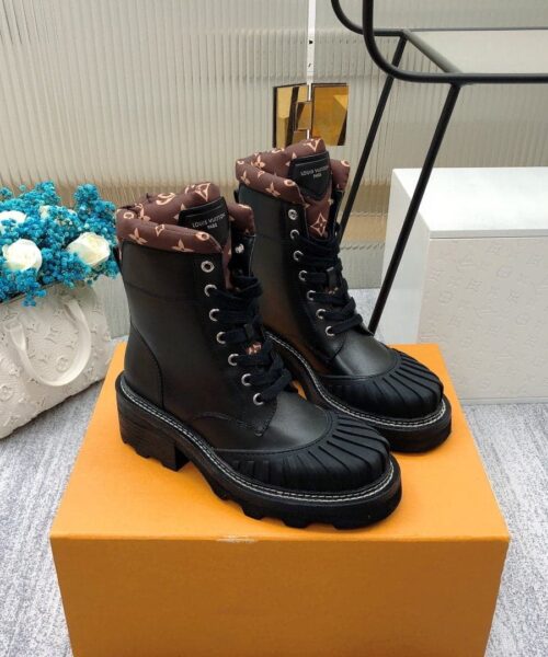 Louis Vuitton LV Beaubourg Ankle Boot Black For Women LV 1A94N6