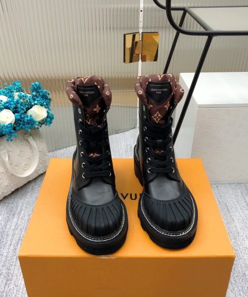 Louis Vuitton LV Beaubourg Ankle Boot Black For Women LV 1A94N6