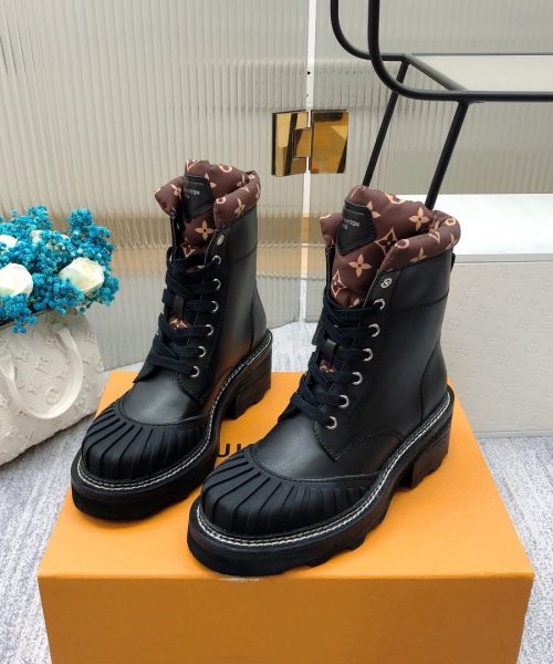 Louis Vuitton LV Beaubourg Ankle Boot Black For Women LV 1A94N6