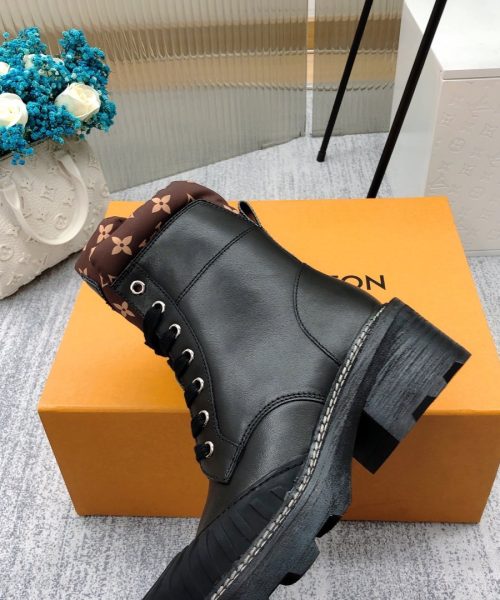 Louis Vuitton LV Beaubourg Ankle Boot Black For Women LV 1A94N6