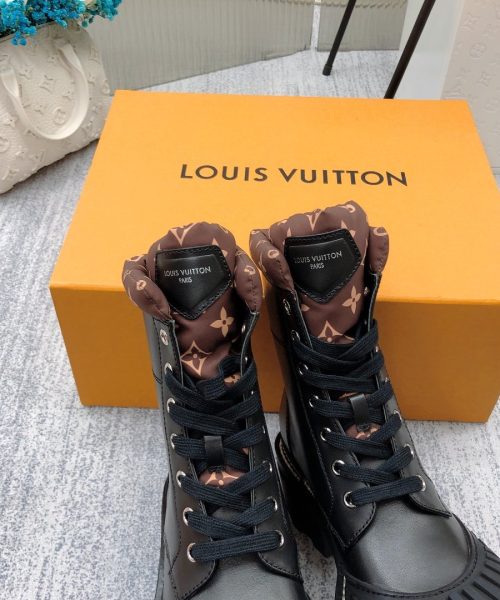 Louis Vuitton LV Beaubourg Ankle Boot Black For Women LV 1A94N6