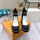 Louis Vuitton LV Beaubourg Ankle Boot Neoprene Black/White For Women LV 1A9GYE
