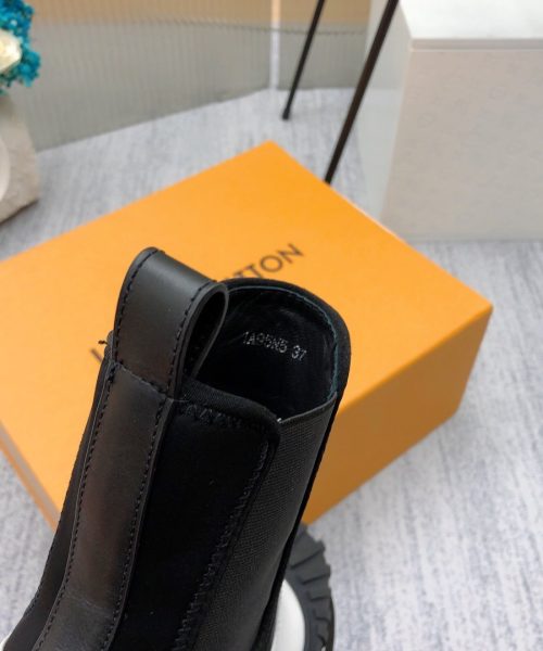 Louis Vuitton LV Beaubourg Ankle Boot Neoprene Black/White For Women LV 1A9GYE