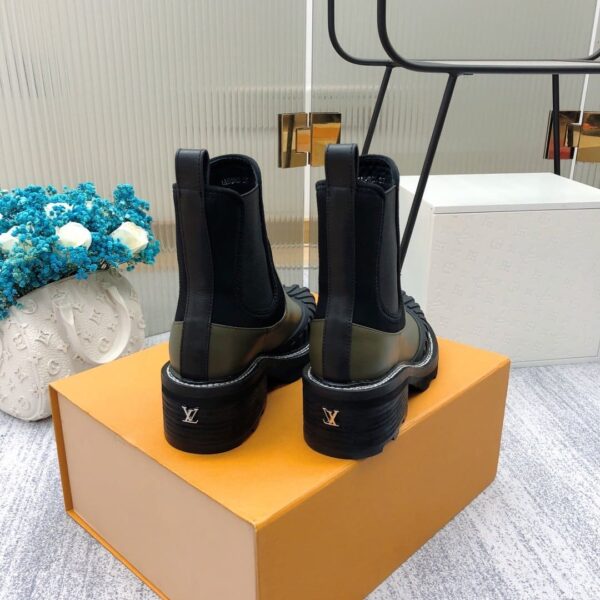Louis Vuitton LV Beaubourg Ankle Boot Neoprene Khaki Green For Women LV 1A9GYT