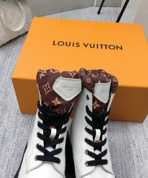 Louis Vuitton LV Beaubourg Ankle Boot White For Women LV