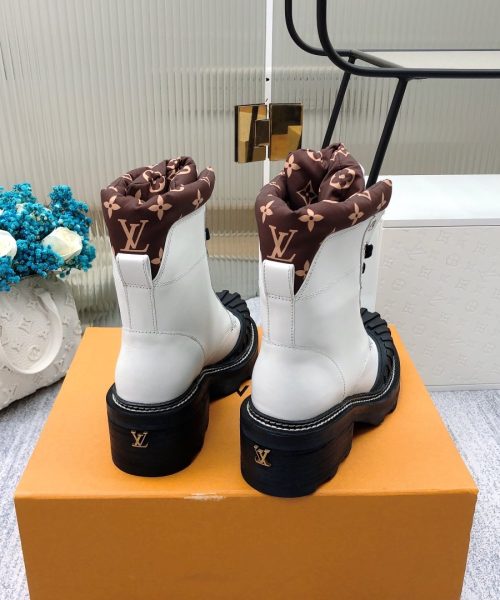 Louis Vuitton LV Beaubourg Ankle Boot White For Women LV