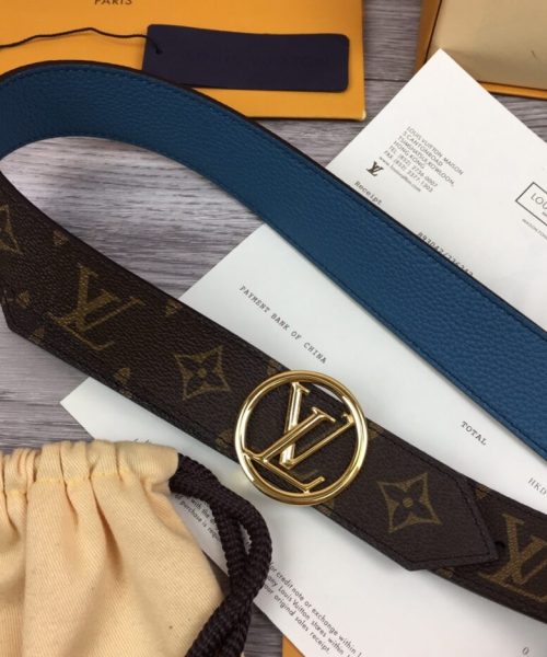 1:1 Replica Louis Vuitton LV Circle Reversible Belt Monogram Canvas, LV Women Belt