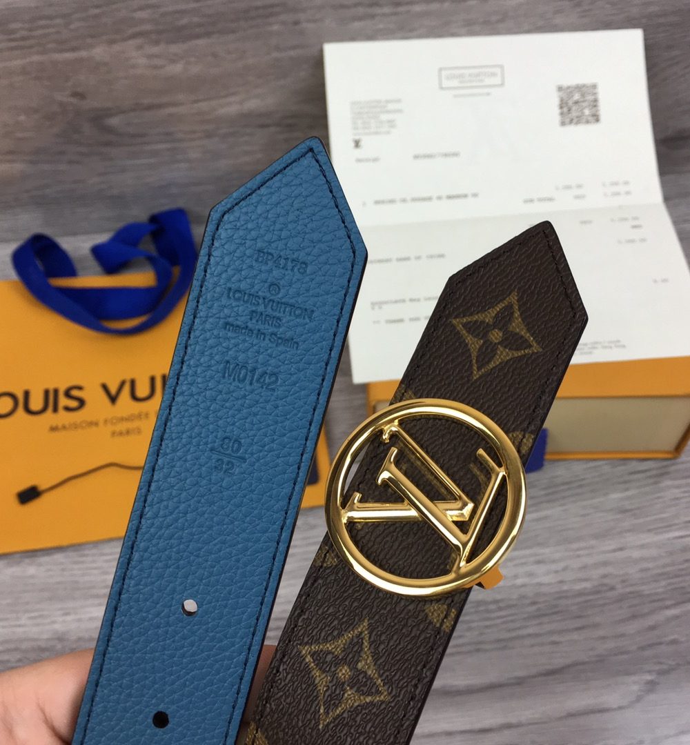 1:1 Replica Louis Vuitton LV Circle Reversible Belt Monogram Canvas, LV Women Belt