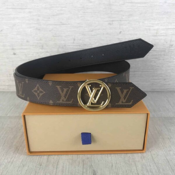 1:1 Replica Louis Vuitton LV Circle Reversible Belt Monogram Canvas, LV Women Belt M0564U
