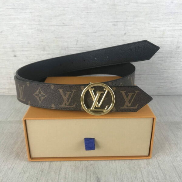 1:1 Replica Louis Vuitton LV Circle Reversible Belt Monogram Canvas, LV Women Belt M0564U