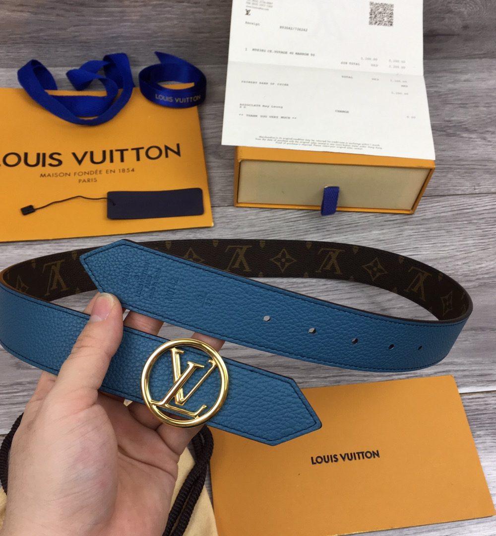 1:1 Replica Louis Vuitton LV Circle Reversible Belt Monogram Canvas, LV Women Belt