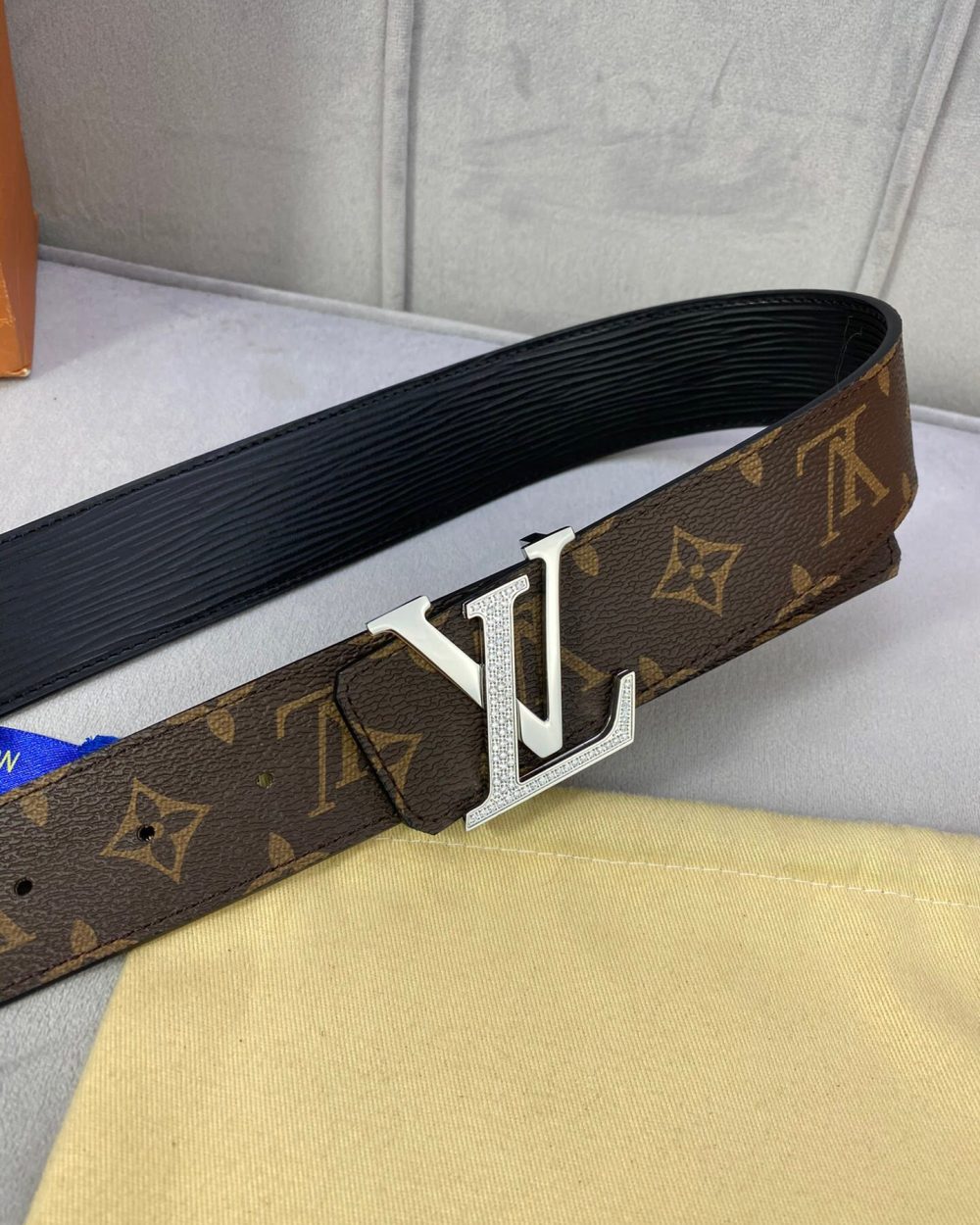 1:1 Replica Louis Vuitton LV Diamond Reversible Belt Monogram Canvas, LV Women Belt