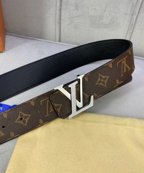 1:1 Replica Louis Vuitton LV Diamond Reversible Belt Monogram Canvas, LV Women Belt