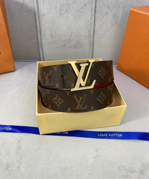 1:1 Replica Louis Vuitton LV Diamond Reversible Belt Monogram Canvas, LV Women Belt
