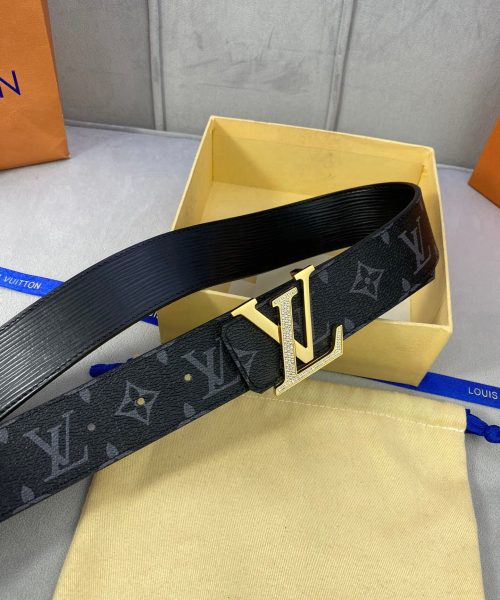 1:1 Replica Louis Vuitton LV Diamond Reversible Belt Monogram Canvas, LV Women Belt