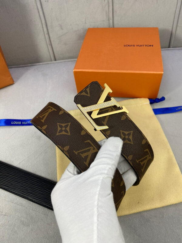 1:1 Replica Louis Vuitton LV Diamond Reversible Belt Monogram Canvas, LV Women Belt