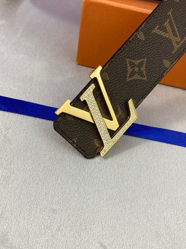 1:1 Replica Louis Vuitton LV Diamond Reversible Belt Monogram Canvas, LV Women Belt