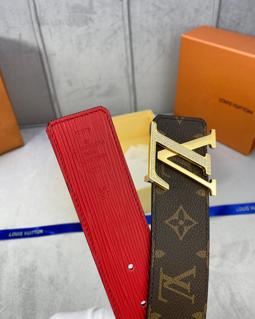 1:1 Replica Louis Vuitton LV Diamond Reversible Belt Monogram Canvas, LV Women Belt