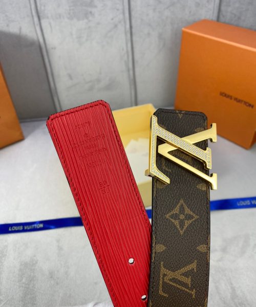 1:1 Replica Louis Vuitton LV Diamond Reversible Belt Monogram Canvas, LV Women Belt