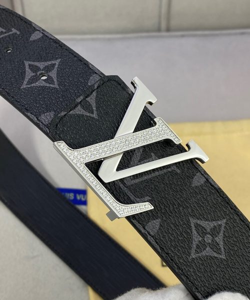 1:1 Replica Louis Vuitton LV Diamond Reversible Belt Monogram Eclipse, LV Women Belt M0366V