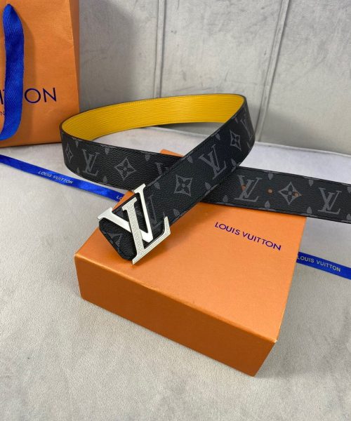 1:1 Replica Louis Vuitton LV Diamond Reversible Belt Monogram Eclipse, LV Women Belt