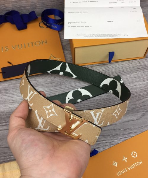 1:1 Replica Louis Vuitton LV Iconic Reversible Belt Monogram, LV Women Belt