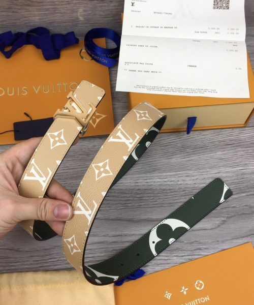 1:1 Replica Louis Vuitton LV Iconic Reversible Belt Monogram, LV Women Belt