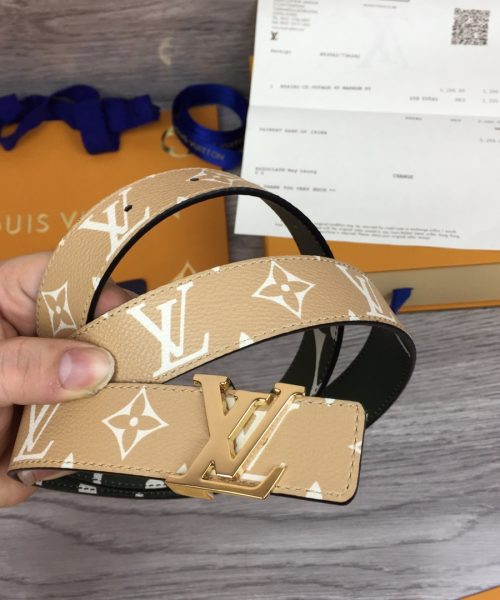 1:1 Replica Louis Vuitton LV Iconic Reversible Belt Monogram, LV Women Belt