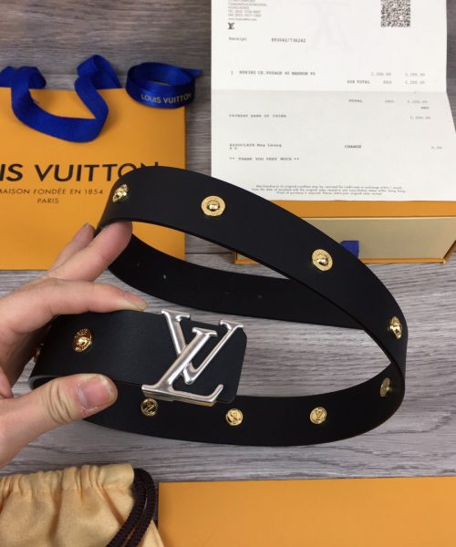 1:1 Replica Louis Vuitton LV Iconic Reversible Belt Silver Toned Hardware LV Women Belt