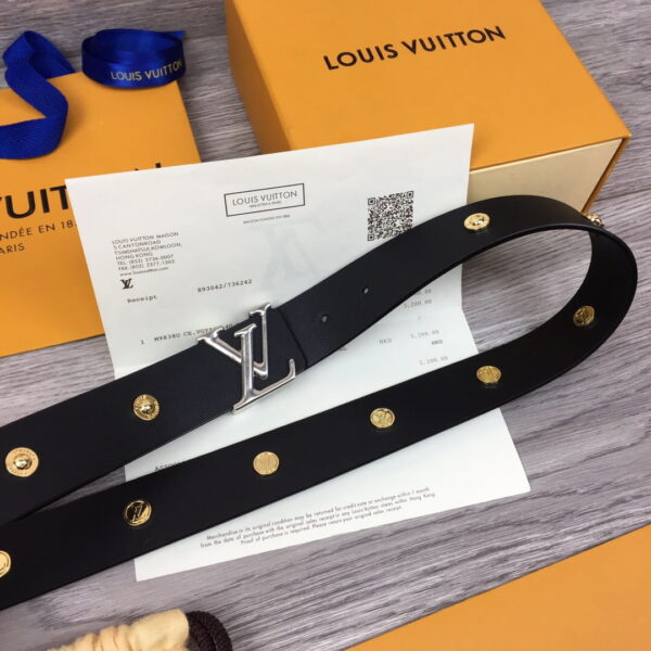 1:1 Replica Louis Vuitton LV Iconic Reversible Belt Silver Toned Hardware LV Women Belt