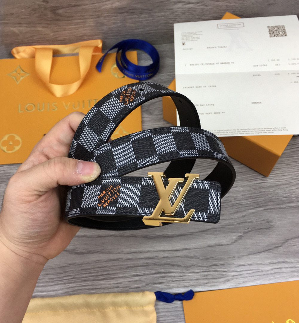 1:1 Replica Louis Vuitton LV Initiales Belt Black