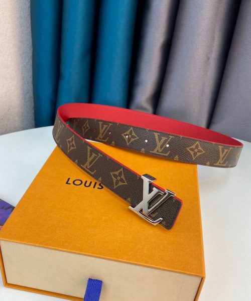 1:1 Replica Louis Vuitton LV Initiales Belt Red