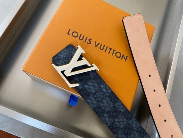 1:1 Replica Louis Vuitton LV Initiales Reversible Belt Damier Graphite, LV Women Belt