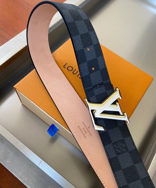1:1 Replica Louis Vuitton LV Initiales Reversible Belt Damier Graphite, LV Women Belt