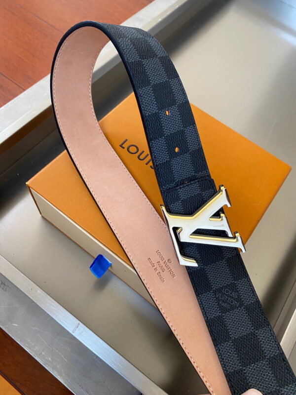 1:1 Replica Louis Vuitton LV Initiales Reversible Belt Damier Graphite, LV Women Belt