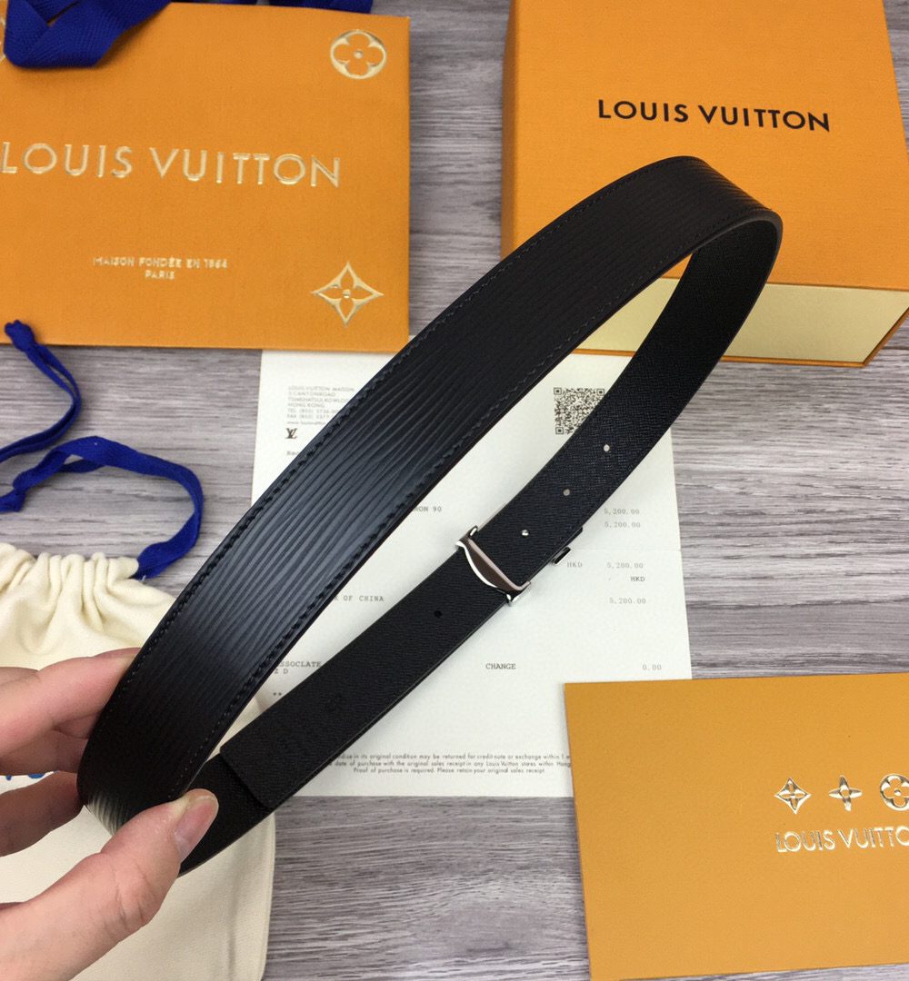 1:1 Replica Louis Vuitton LV Initiales Reversible Belt Epi, LV Women Belt M0324S