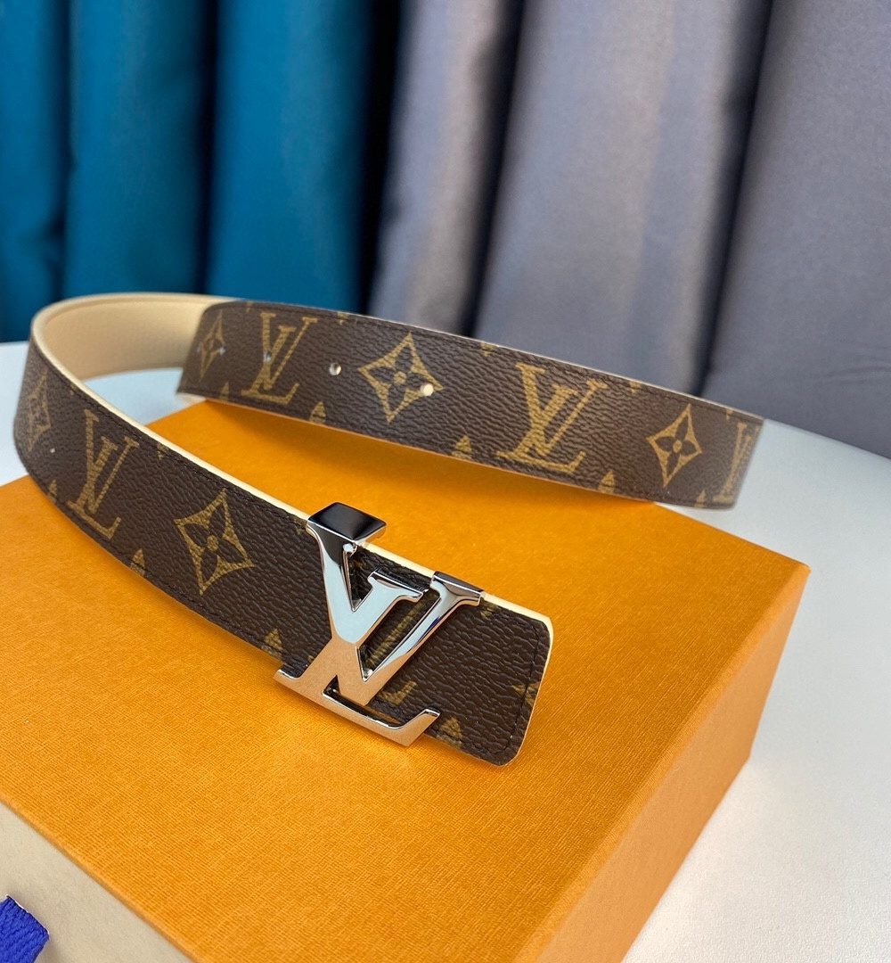 1:1 Replica Louis Vuitton LV Initiales Reversible Belt Monogram Canvas, LV Women Belt