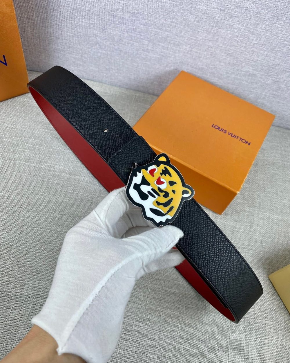 1:1 Replica Louis Vuitton LV Made Reversible Belt Taurillon Black, LV Women Belt